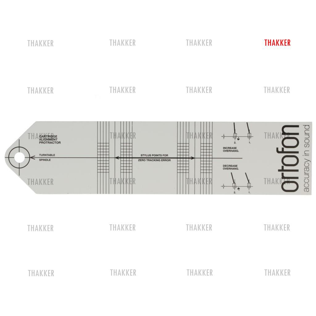 Ortofon Überhangschablone / Schablone / Tonabnehmer-Justage