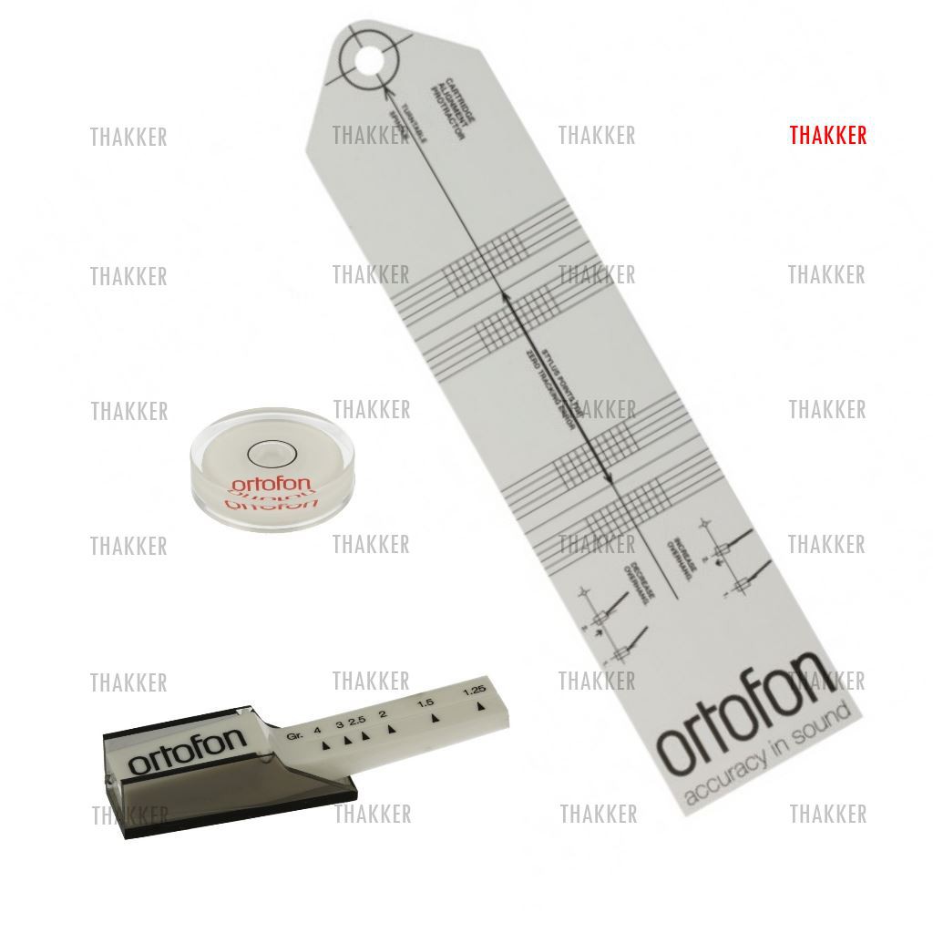 Ortofon phono alignment set stylus pressure gauge/scale, libelle and
